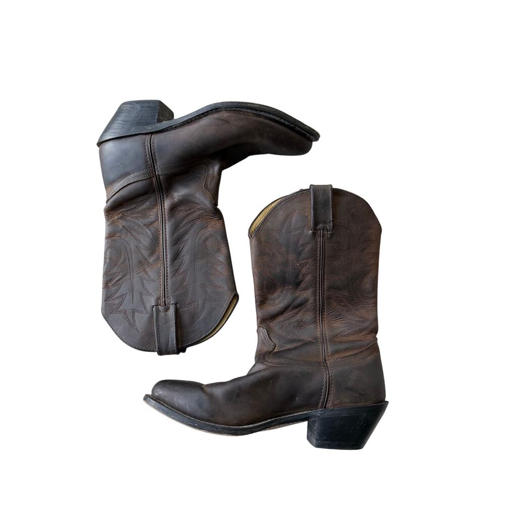 Durango Distressed Brown Leather Western Cowboy Boots Women's Size 8M